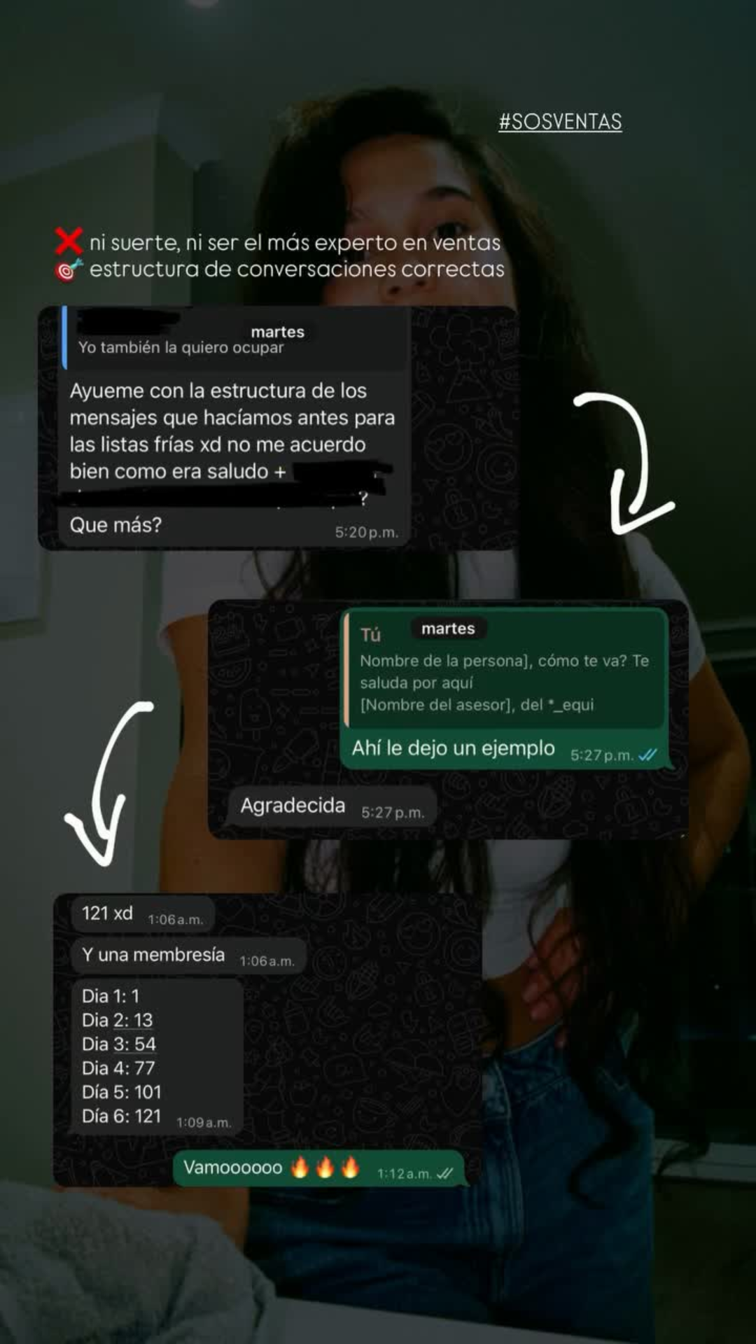 Captura de resultados en WhatsApp